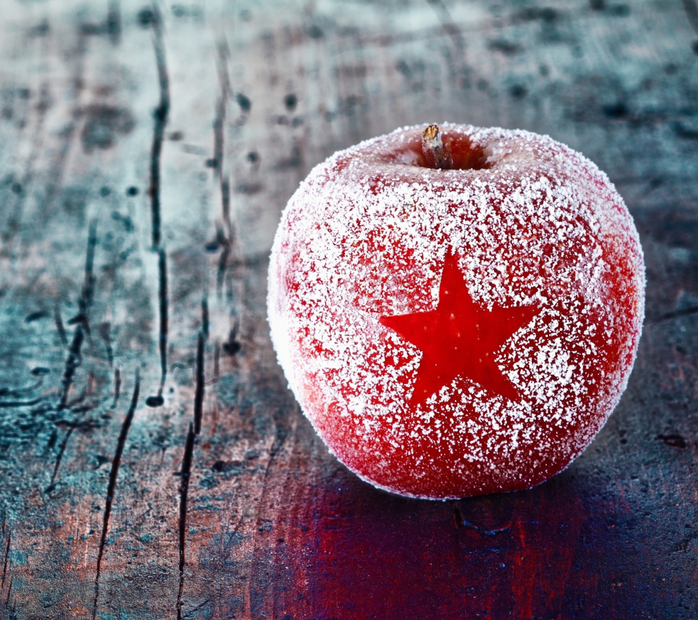 Christmas Star Frozen Apple wallpaper 1440x1280