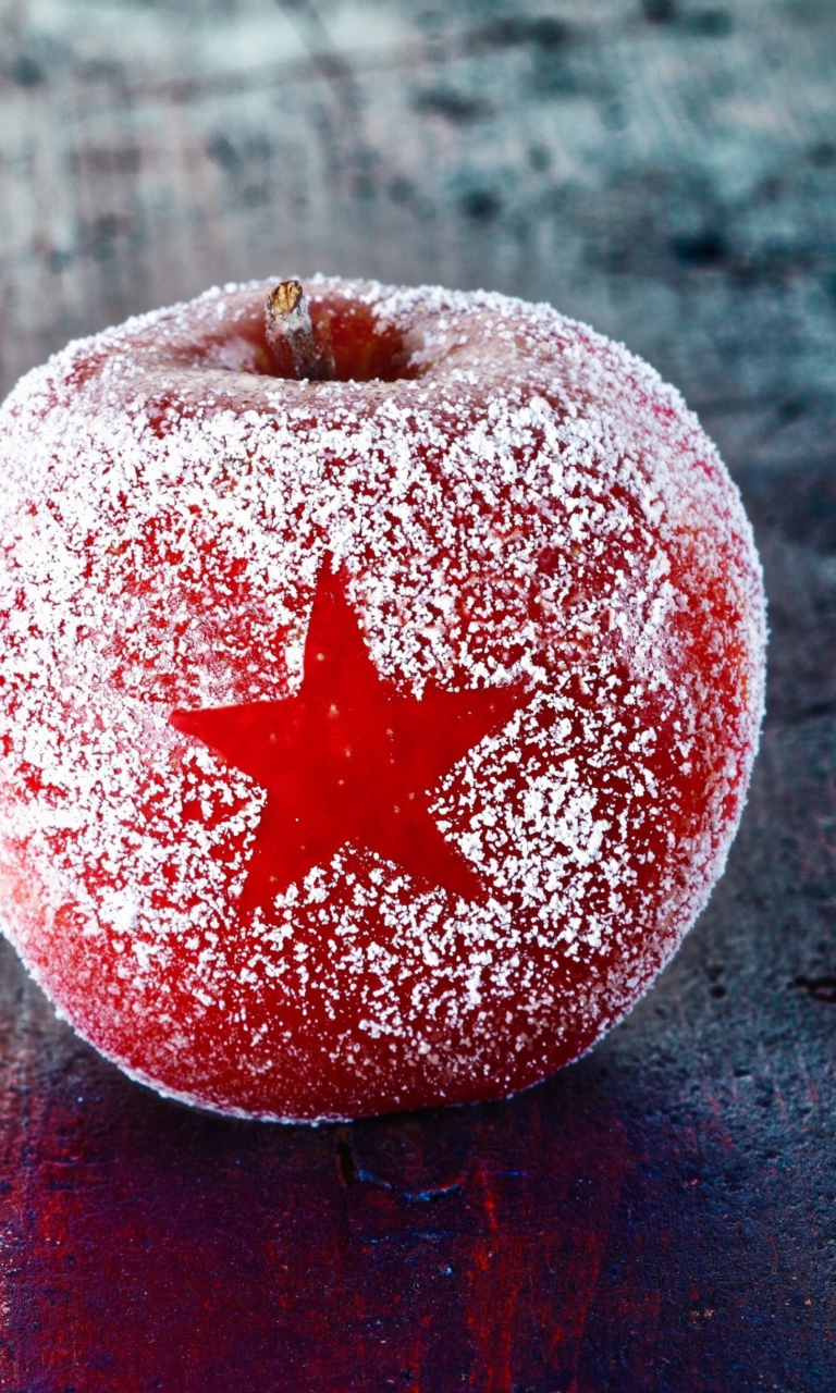 Das Christmas Star Frozen Apple Wallpaper 768x1280