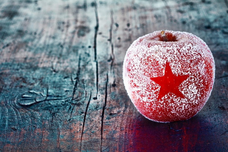 Christmas Star Frozen Apple wallpaper