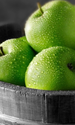 Fondo de pantalla Green Apples 240x400