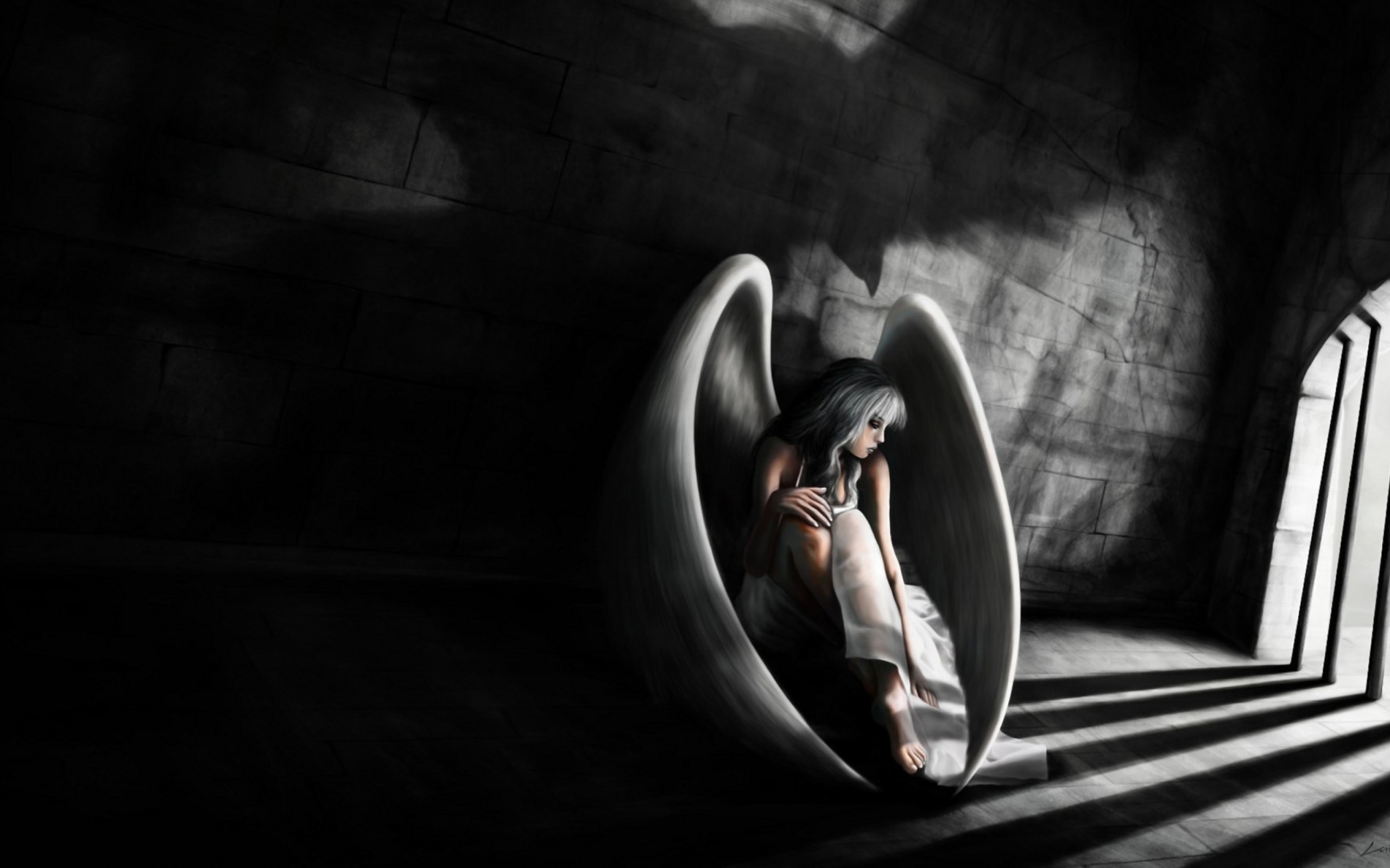 Screenshot №1 pro téma Angel In Prison 2560x1600