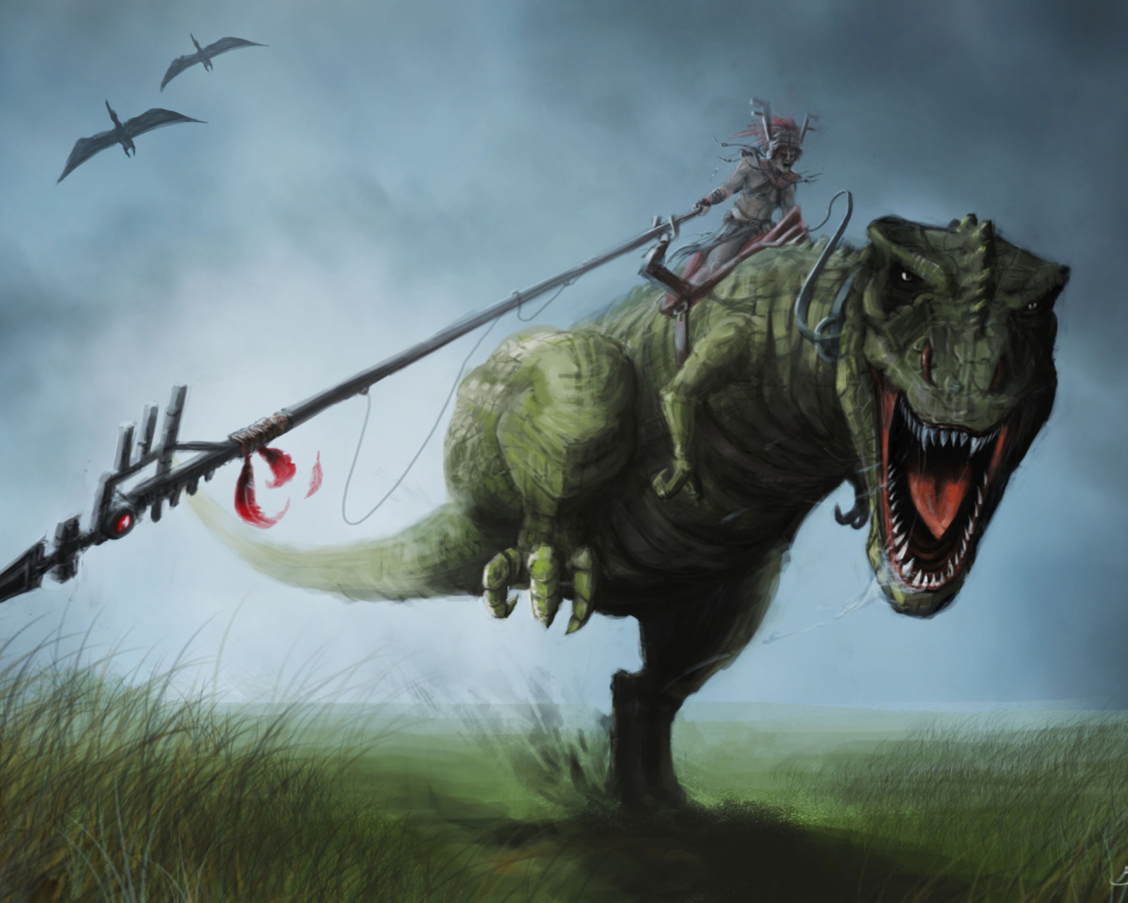 Das Angry Dinosaur Wallpaper 1600x1280