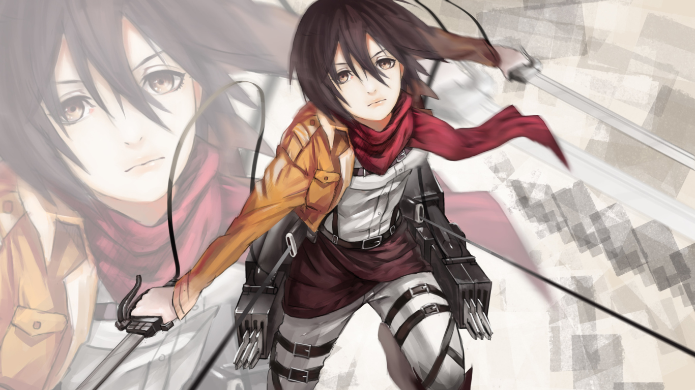 Mikasa Ackerman - Shingeki no Kyojin wallpaper 1366x768
