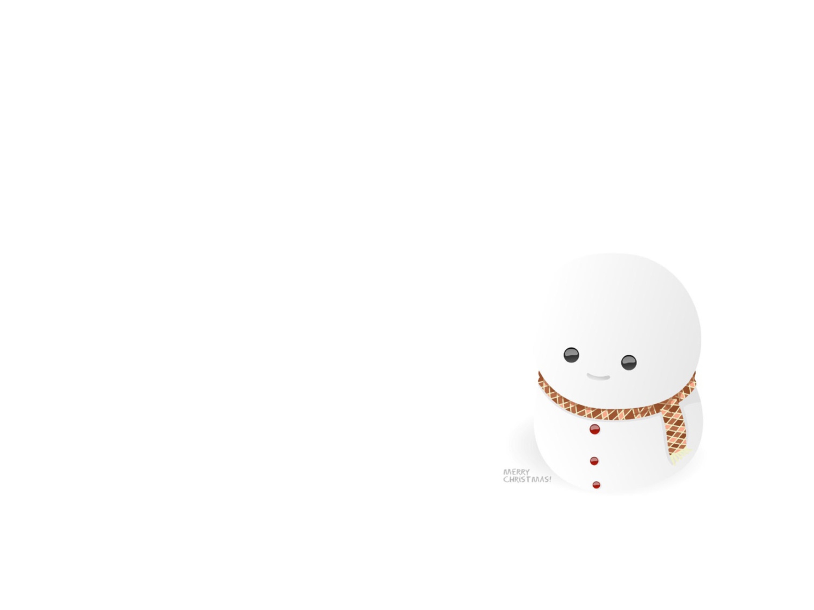 Little Snowman wallpaper 1600x1200