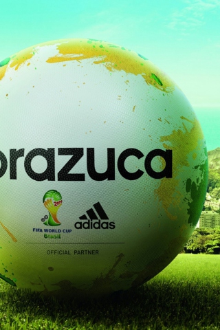Обои Adidas Brazuca Match Ball FIFA World Cup 2014 320x480