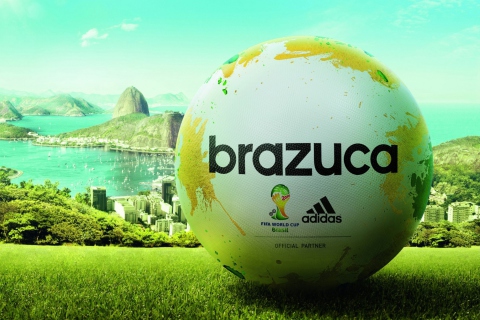 Обои Adidas Brazuca Match Ball FIFA World Cup 2014 480x320