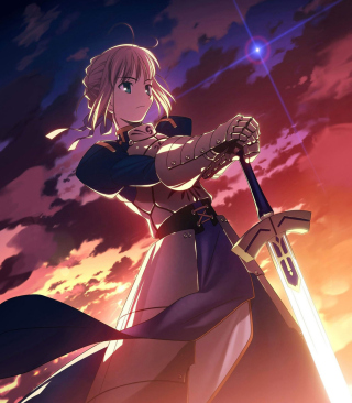 Saber from Fate/stay night - Obrázkek zdarma pro 176x220