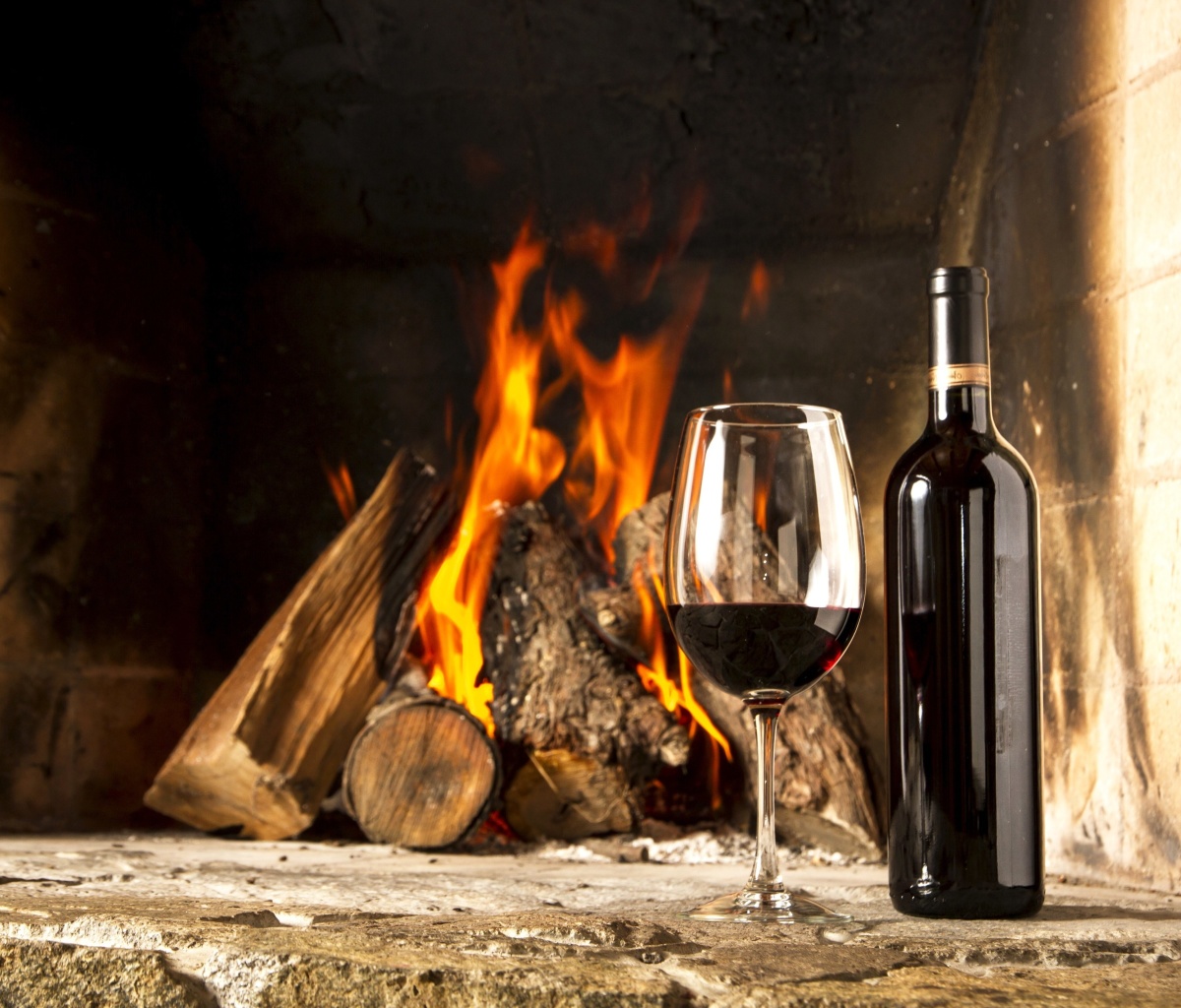 Wine and fireplace screenshot #1 1200x1024