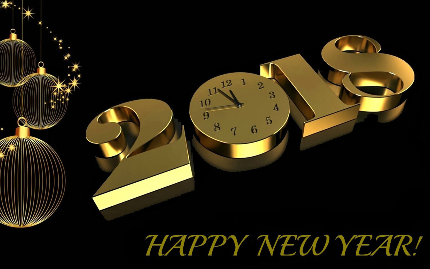 Sfondi Happy New Year 2018 Greetings Card 1440x900