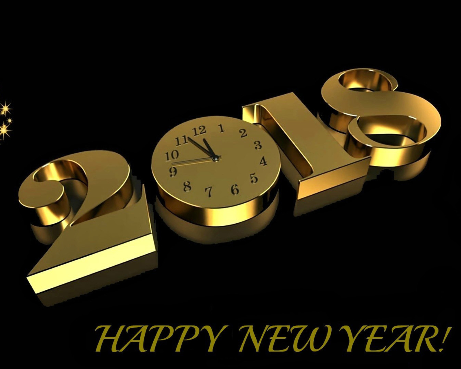Sfondi Happy New Year 2018 Greetings Card 1600x1280