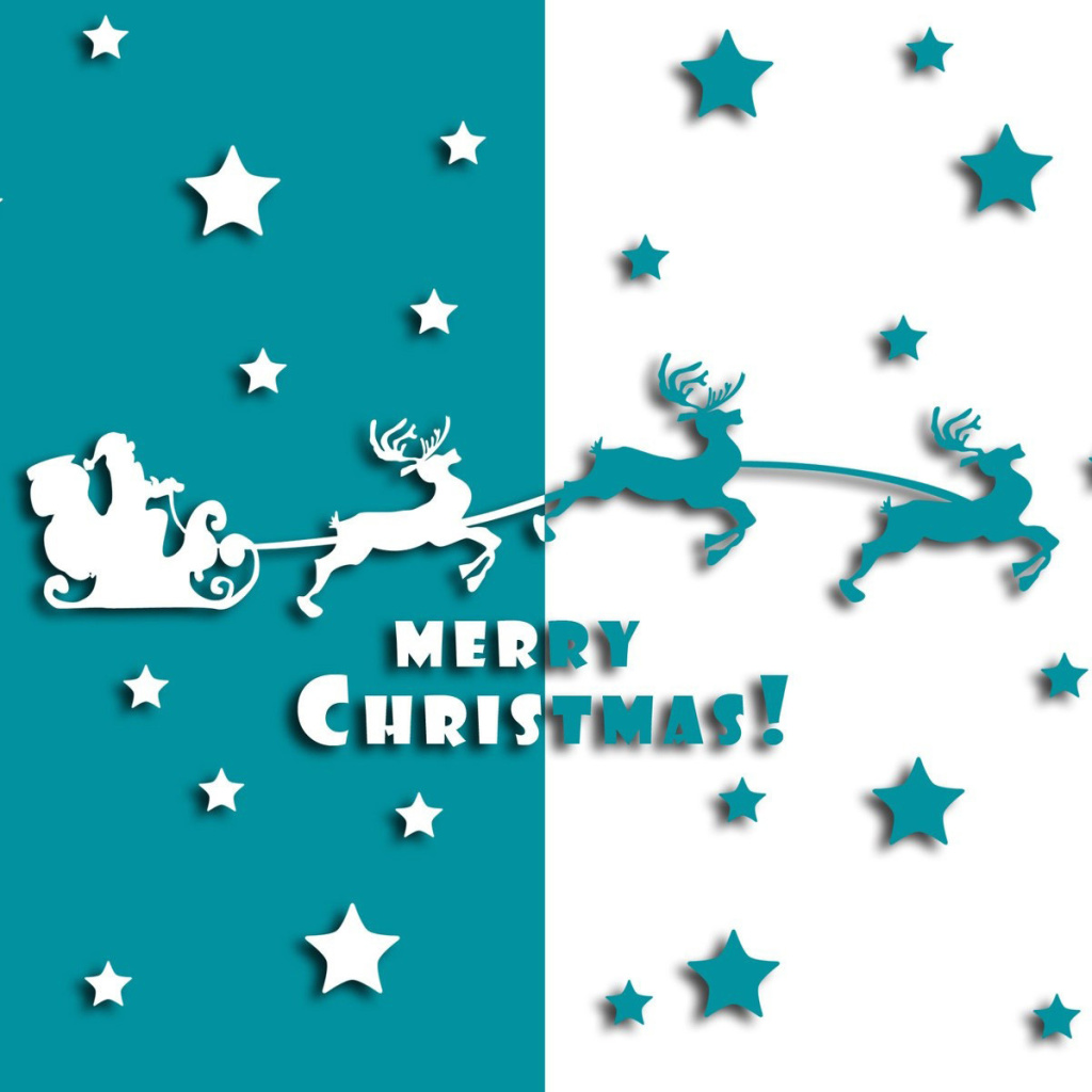 Screenshot №1 pro téma Merry christmas, Santa Claus on deer Illustration 1024x1024