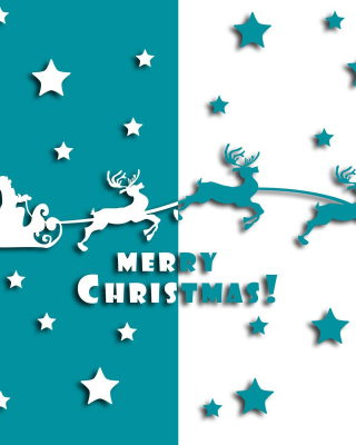 Merry christmas, Santa Claus on deer Illustration - Obrázkek zdarma pro Nokia C2-06