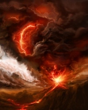 Screenshot №1 pro téma Lava And Volcano 128x160