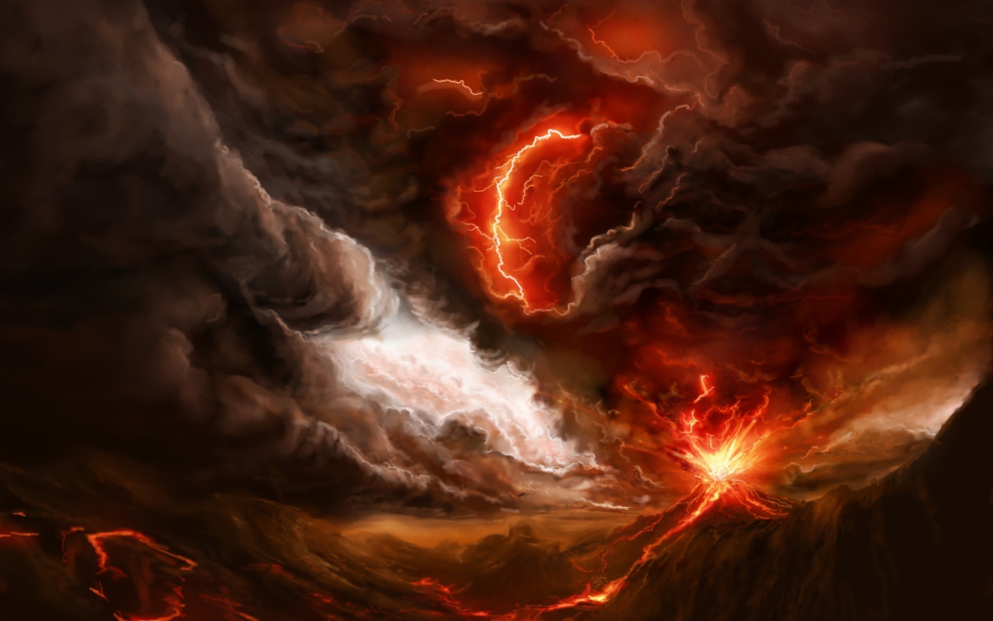 Das Lava And Volcano Wallpaper 1440x900