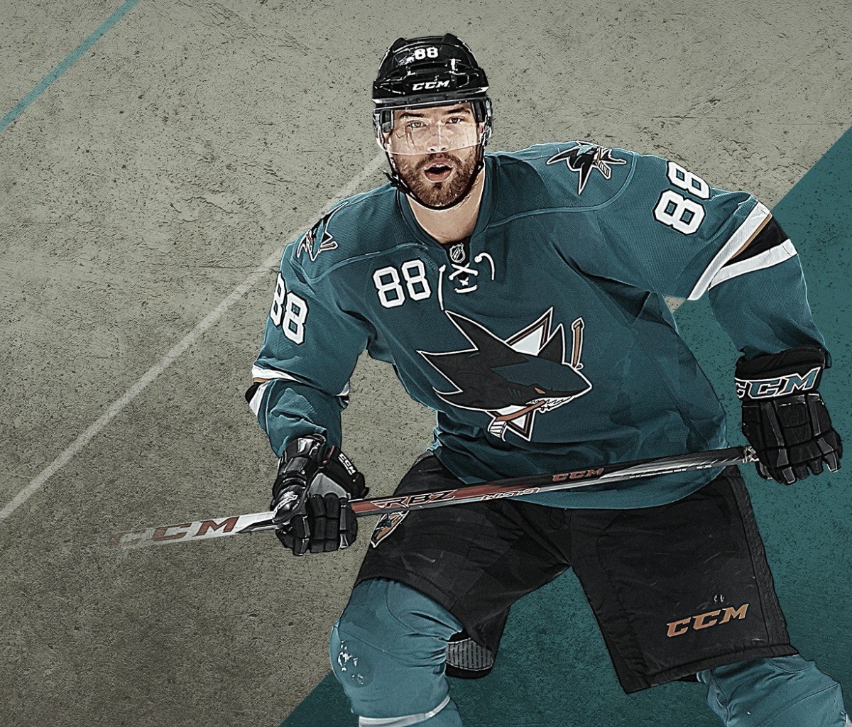 Sfondi Brent Burns from San Jose Sharks 1200x1024