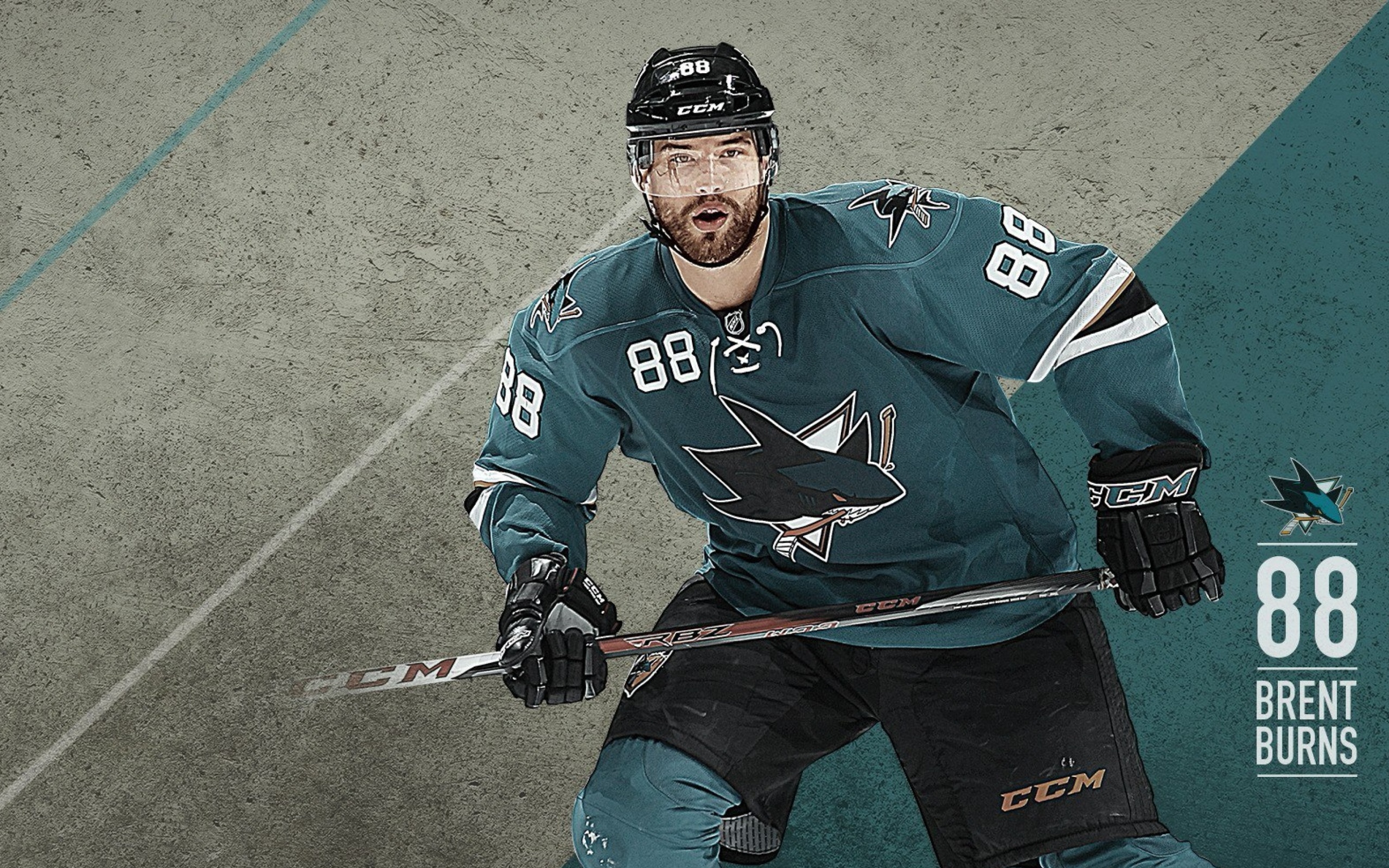 Sfondi Brent Burns from San Jose Sharks 2560x1600