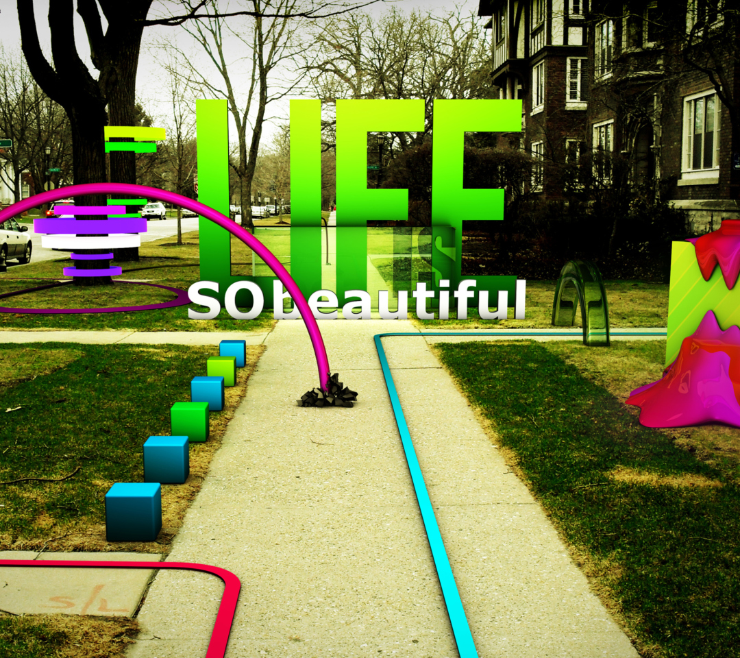 Fondo de pantalla Life Is Beautiful 1080x960