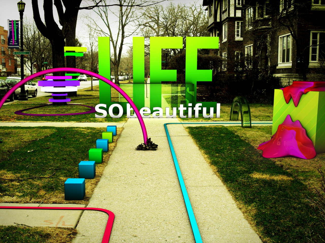 Fondo de pantalla Life Is Beautiful 1280x960