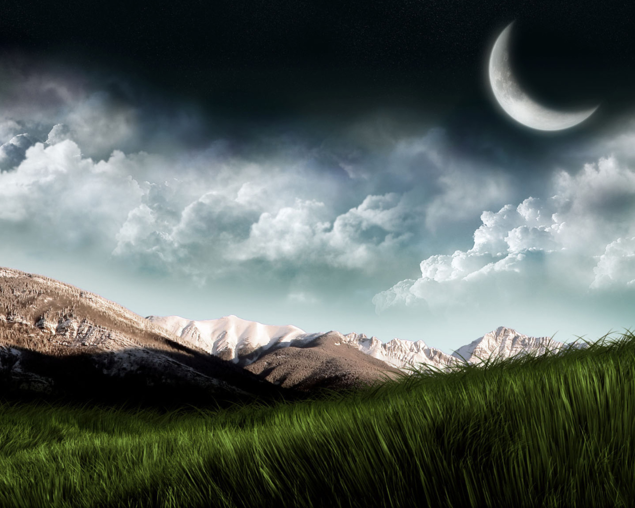 Fondo de pantalla 3D Moon Landscape Photography 1280x1024