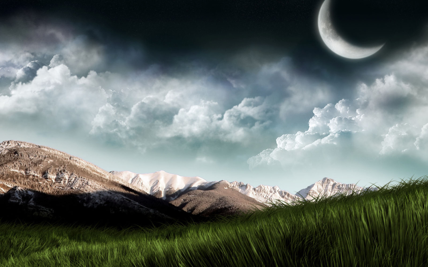 Fondo de pantalla 3D Moon Landscape Photography 1440x900