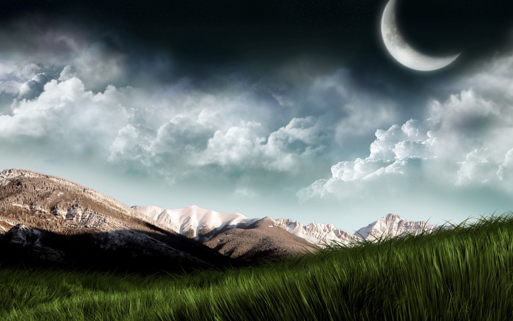 Screenshot №1 pro téma 3D Moon Landscape Photography 1680x1050