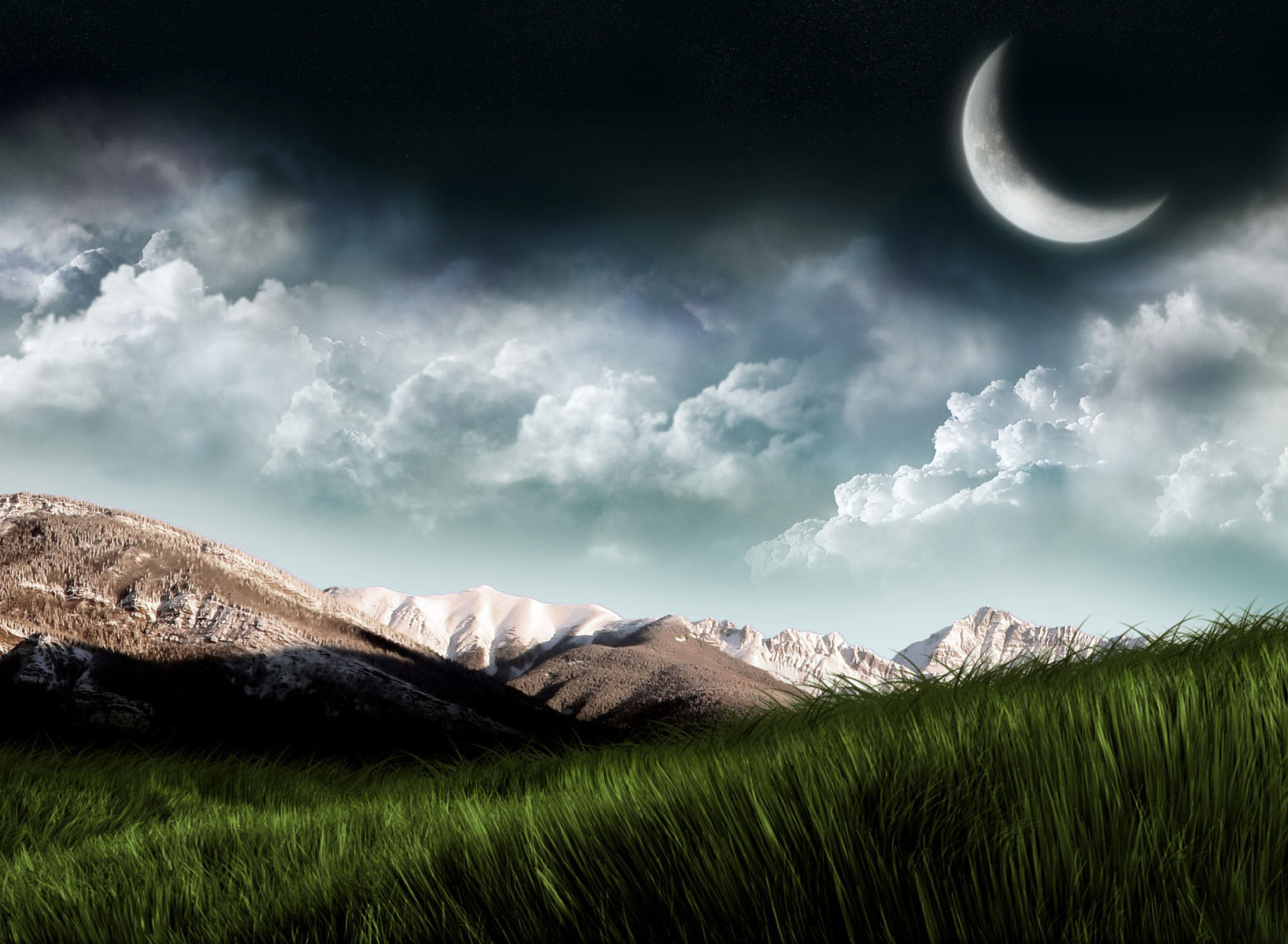 3D Moon Landscape Photography wallpaper 1920x1408