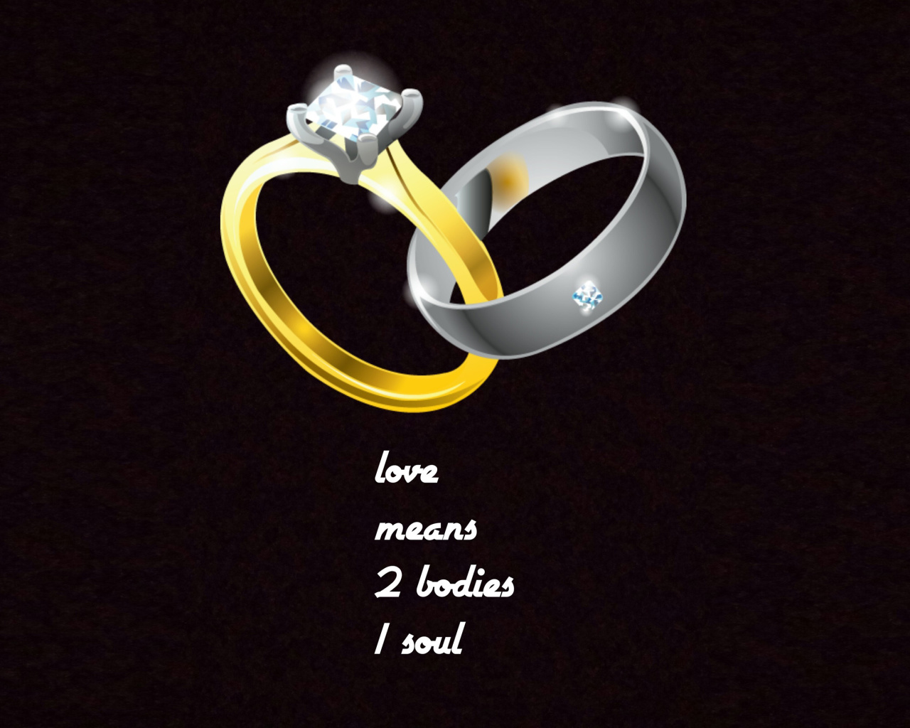 Обои Love Rings 1280x1024