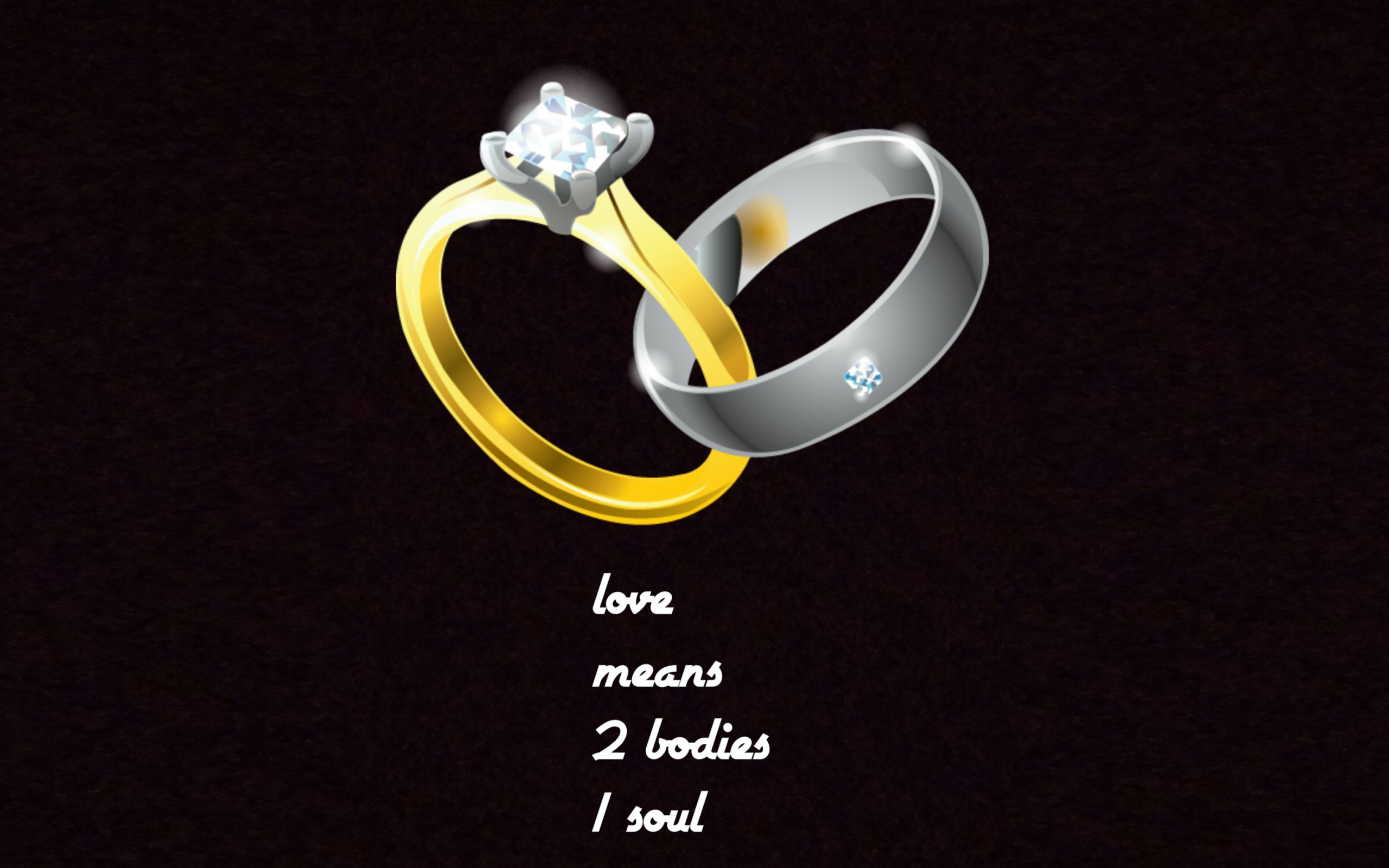 Обои Love Rings 2560x1600