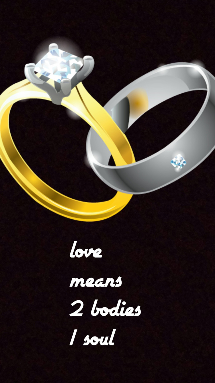 Fondo de pantalla Love Rings 750x1334