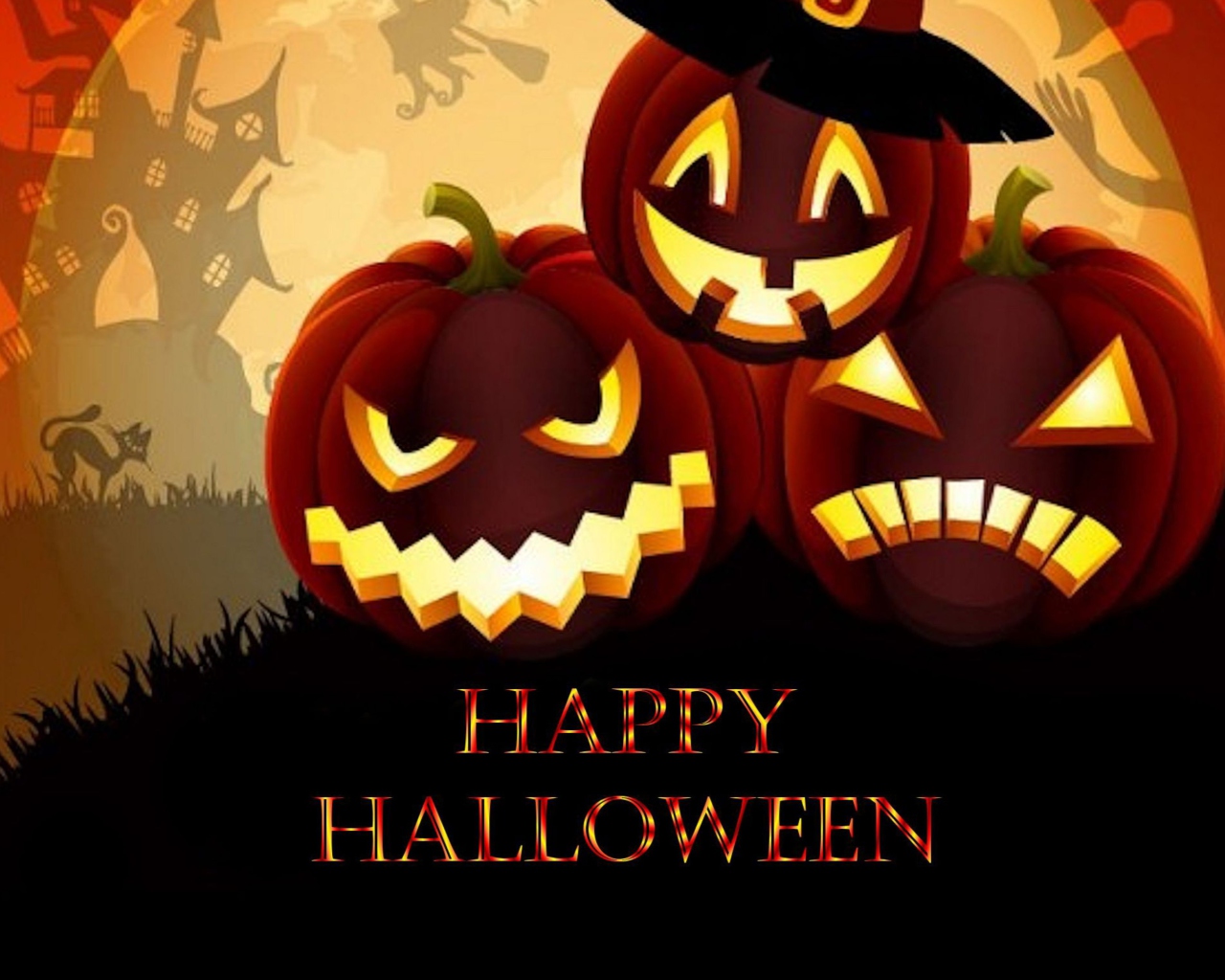 Das Happy Halloween Wallpaper 1280x1024