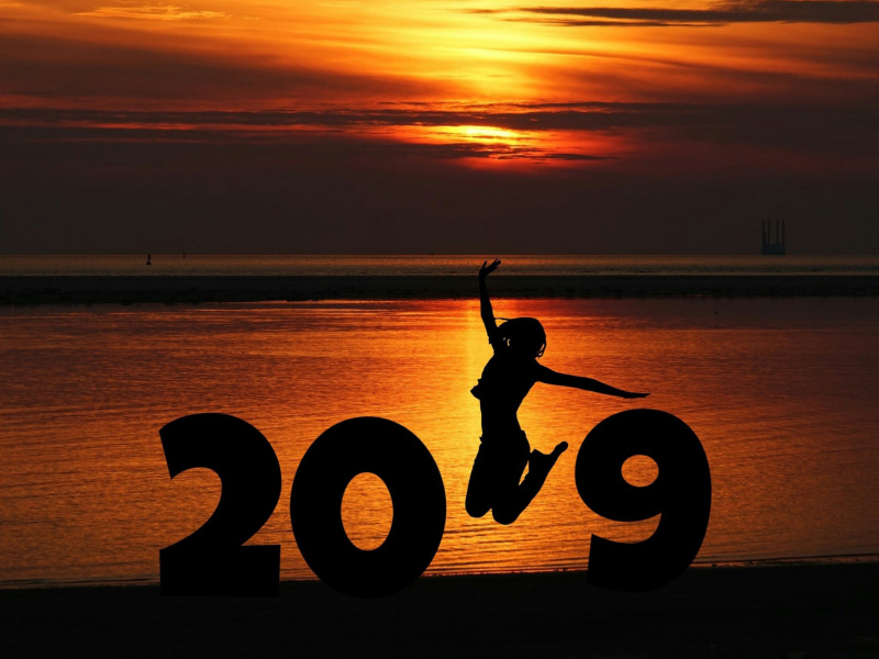 Das 2019 New Year Sunset Wallpaper 800x600