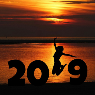 Kostenloses 2019 New Year Sunset Wallpaper für 208x208
