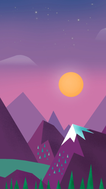 Screenshot №1 pro téma Purple Mountains Illustration 360x640