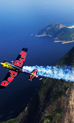 Fondo de pantalla Red Bull Airplane 240x400
