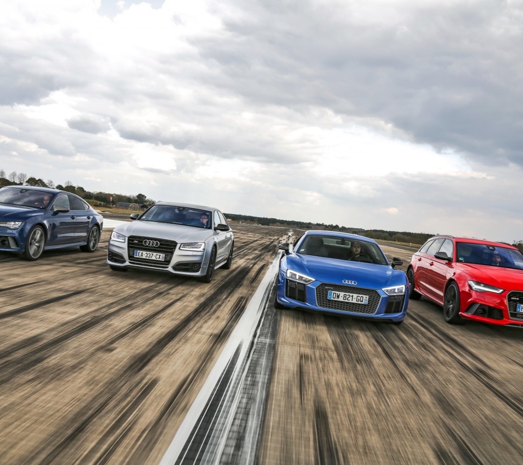 Audi RS 7, RS 6, R8 wallpaper 1080x960