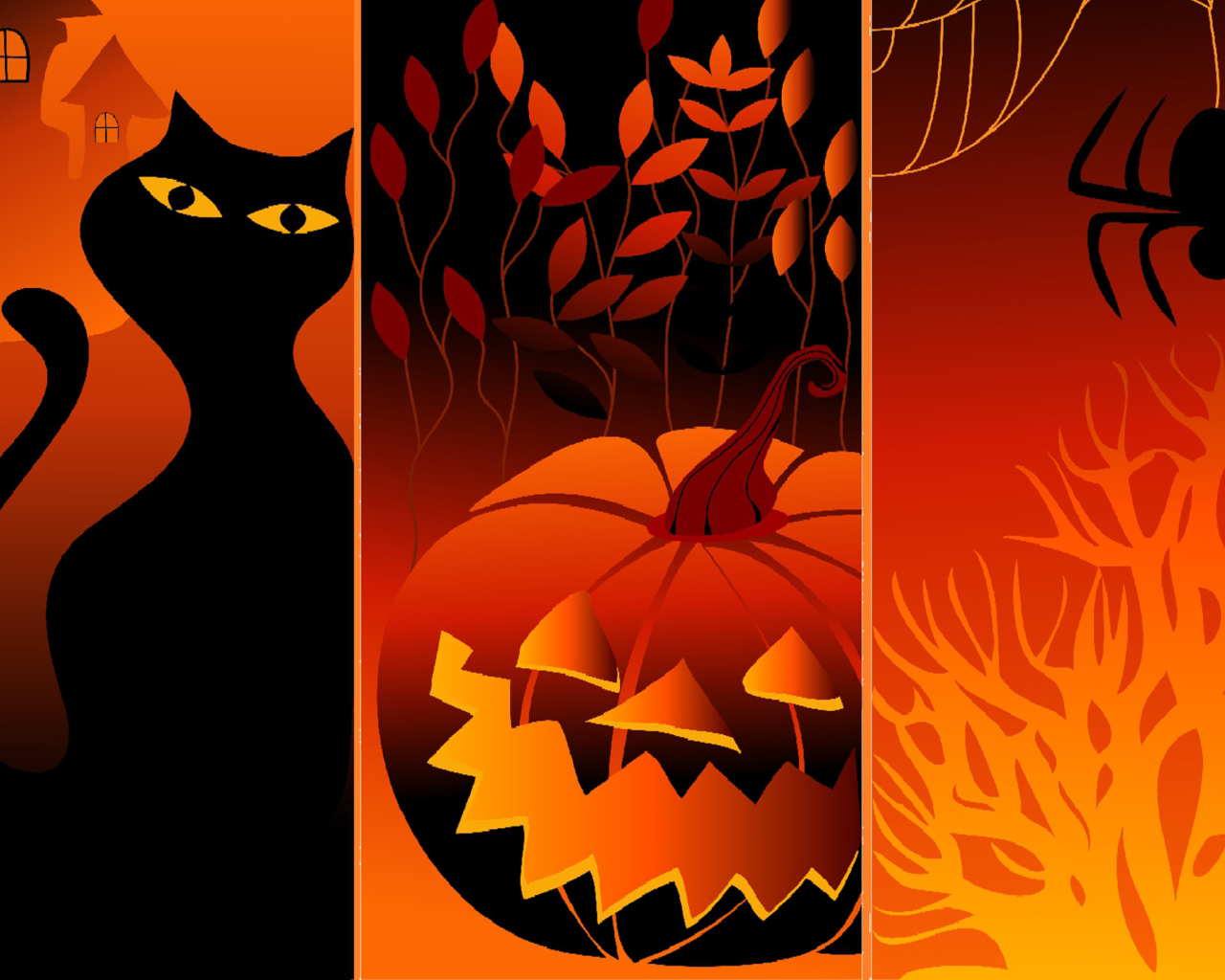 Das Happy Halloween Wallpaper 1280x1024