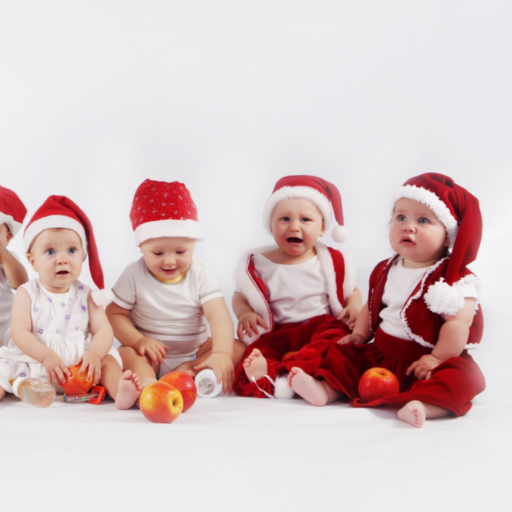 Das Christmas Babies Wallpaper 1024x1024