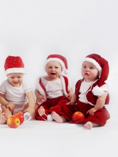 Das Christmas Babies Wallpaper 240x320