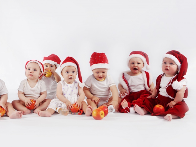 Das Christmas Babies Wallpaper 640x480