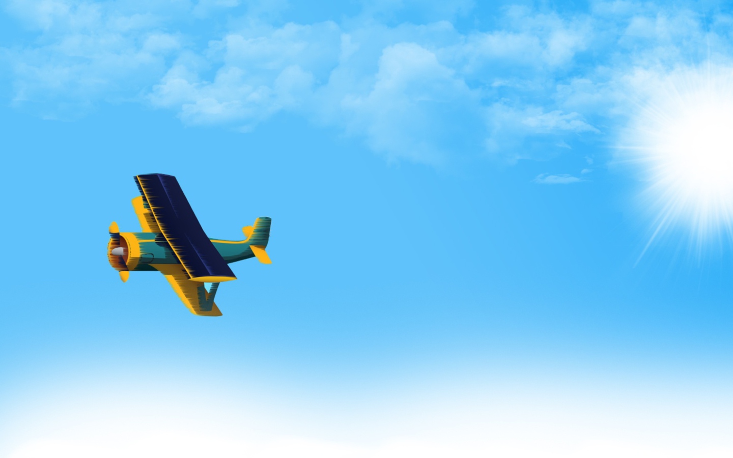 Sfondi Fly In Blue Sky 1440x900