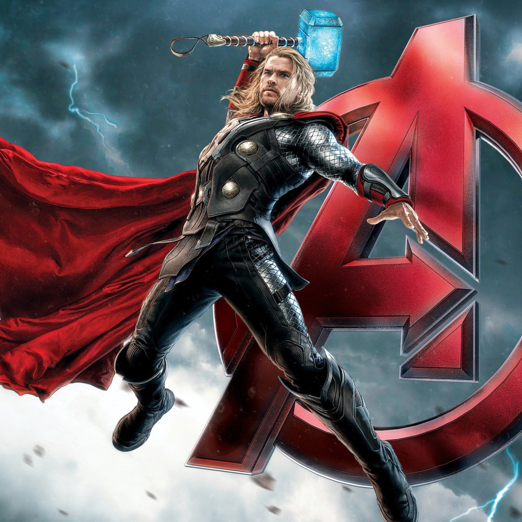 Обои Thor Avengers 1024x1024