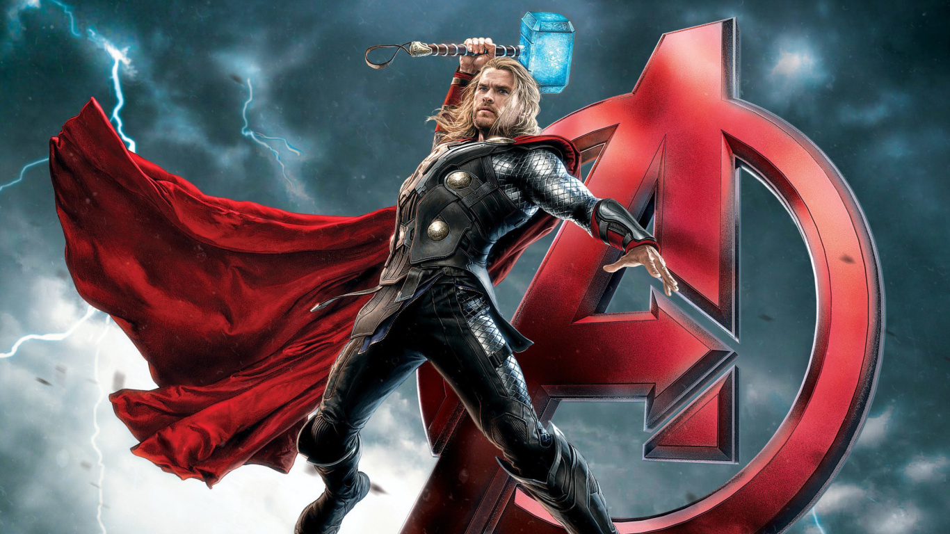 Thor Avengers wallpaper 1366x768