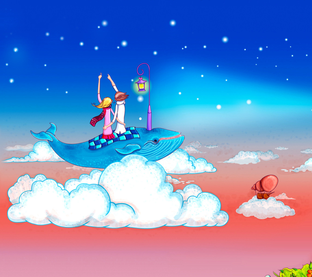 Love on Clouds wallpaper 1080x960