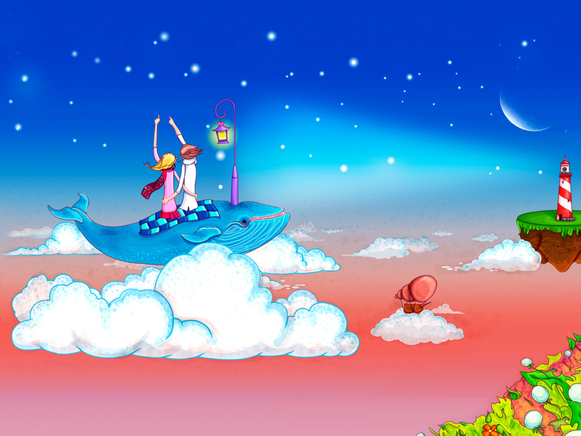 Das Love on Clouds Wallpaper 1152x864