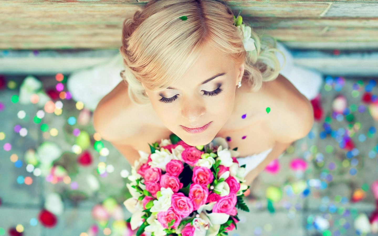 Cute Blonde Bride wallpaper 1440x900