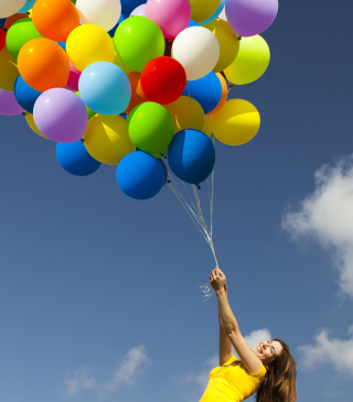 Girl With Balloons - Obrázkek zdarma pro Nokia X6
