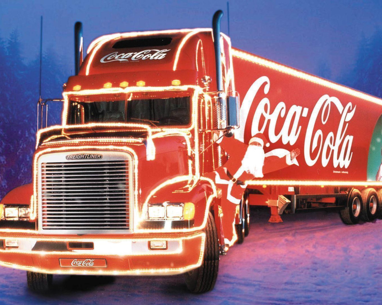 Обои Coca Cola Truck 1280x1024