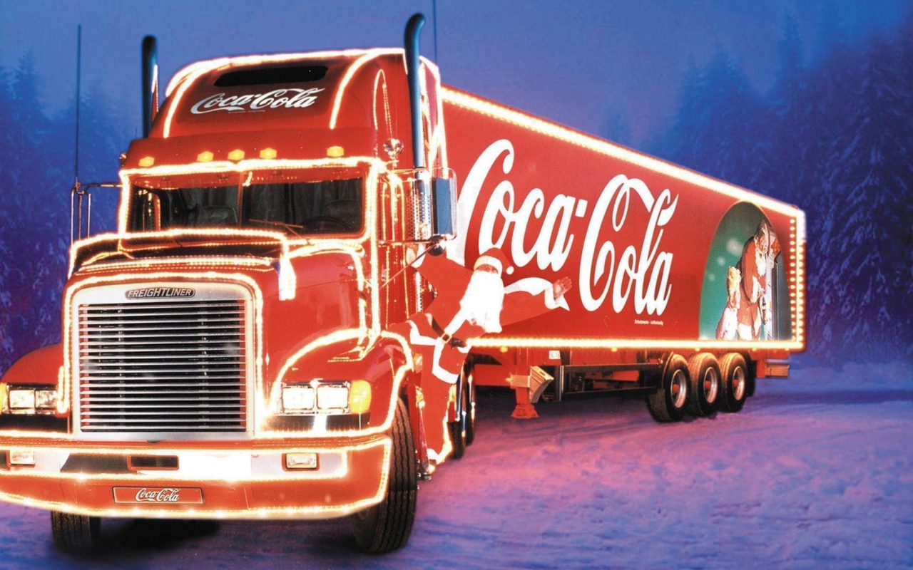 Das Coca Cola Truck Wallpaper 1280x800