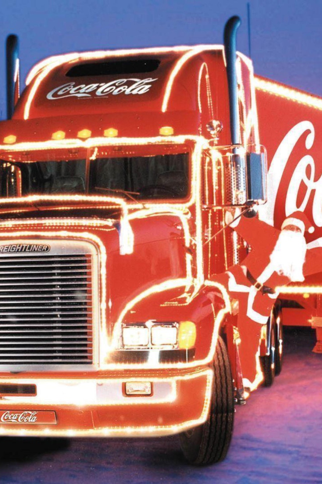Fondo de pantalla Coca Cola Truck 640x960