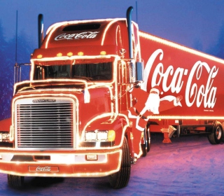 Kostenloses Coca Cola Truck Wallpaper für iPad